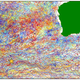 The map shows the movement of all the buoys ever deployed in this region of the ocean. The star marks the location of the objects identified on Australian satellite images.